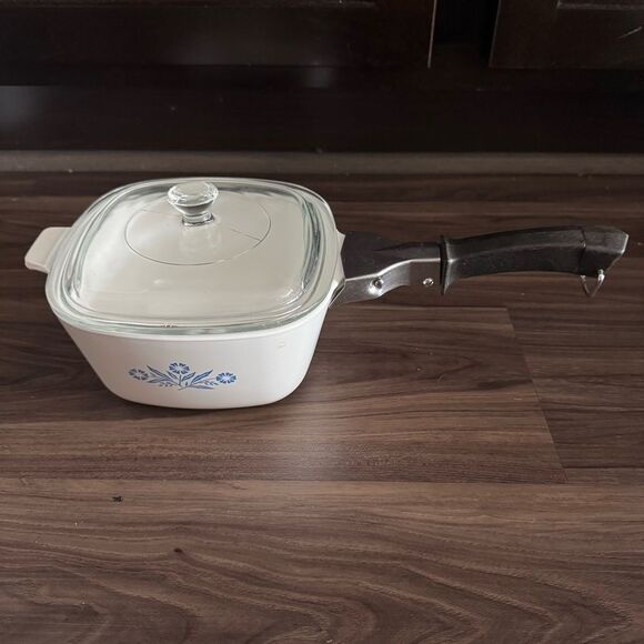 Vintage Corning Ware Cornflower Blue Baking & Cookware 8 Piece Set Lids & Handle - Picture 16 of 16